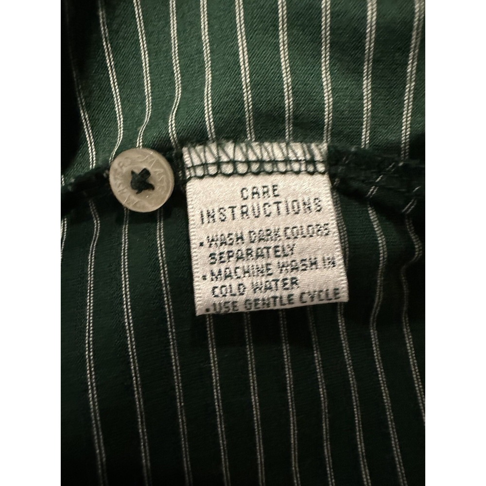 Masters Collection Mens Polo Shirt Golf Green Stripe Pima Cotton Short Sleeve L - Picture 6 of 6